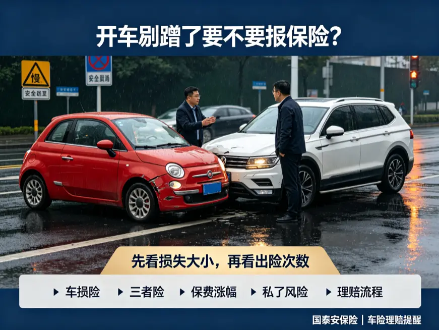 开车剐蹭了要不要报保险？处理不好明年保费涨得肉疼(图1)
