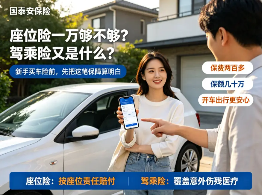 车险里的座位险和驾乘险分不清？搞懂这笔账关键时刻能省大钱(图1)